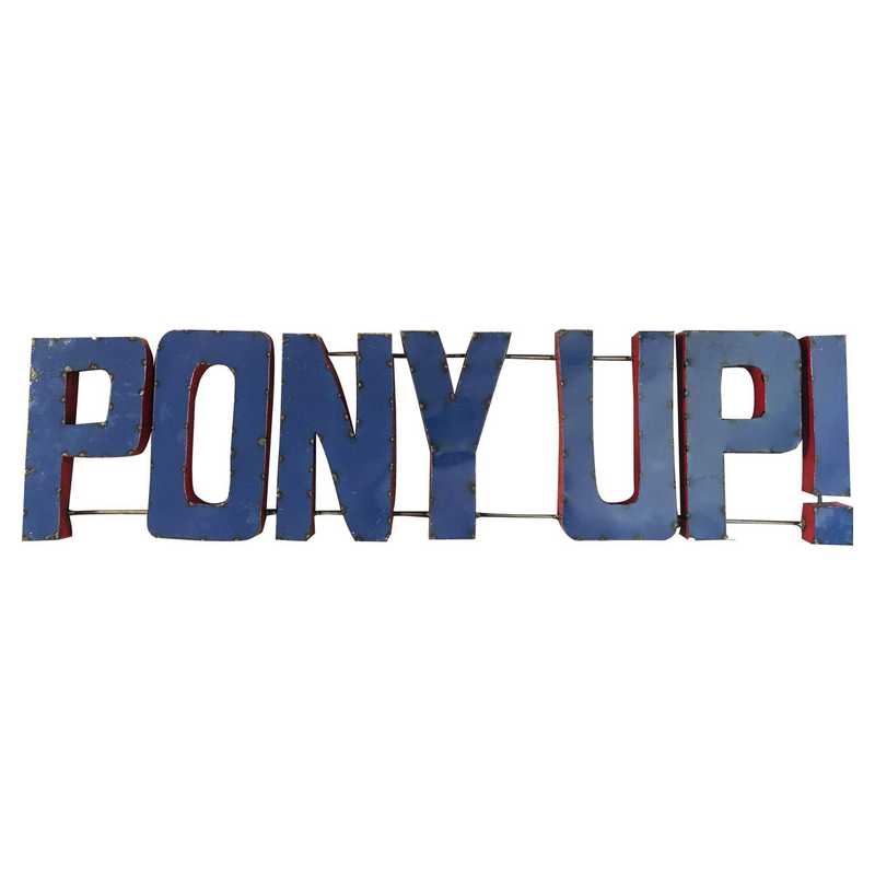 PONYUPWD: SMU Pony Up Metal Décor